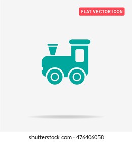 Toy train icon. Vector concept illustration for design.