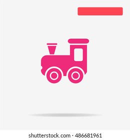 Toy train icon. Vector concept illustration for design.