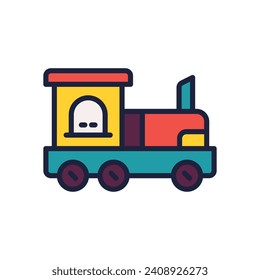 icono del tren de juguete. icono de color relleno vectorial para tu sitio web, móvil, presentación y diseño de logotipo.