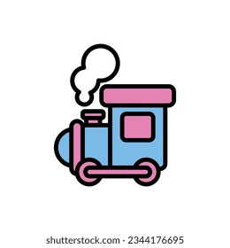 Toy Train Icon Vector Illustration