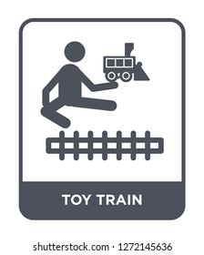 toy train icon vector on white background, toy train trendy filled icons from Free time collection, toy train simple element illustration