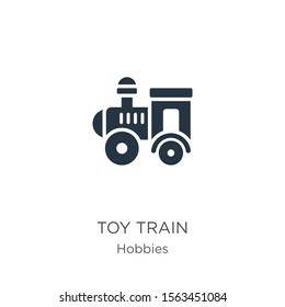 Toy train icon vector. Trendy flat toy train icon from hobbies collection isolated on white background. Vector illustration can be used for web and mobile graphic design, logo, eps10