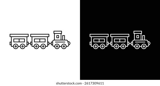 Toy train icon vector for web and mobile app. Symbol isolated.