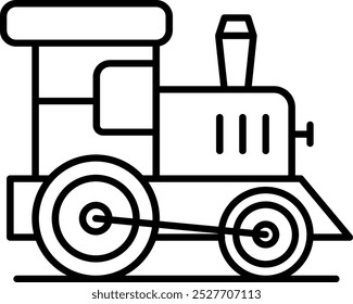 Toy trem Linha vetor Ícone Design