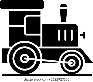 Toy train Line vector Icon Design