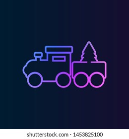 Toy train nolan icon. Simple thin line, outline illustration of Christmas joy icons for UI and UX, website or mobile application