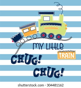 toy train on striped background vector illustration