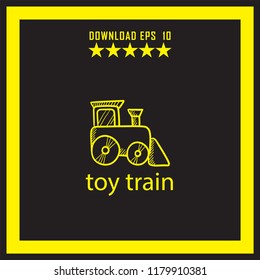 toy train sketch vector icon