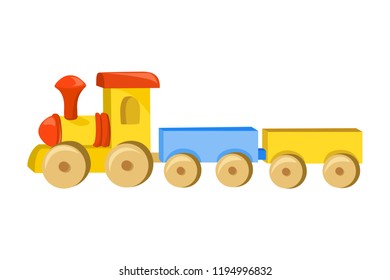 toy train with trailers. vector illustration