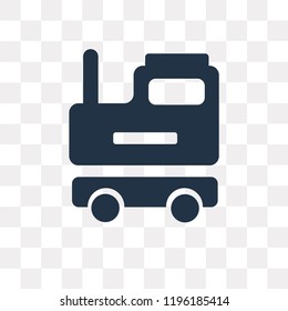 Toy train vector icon isolated on transparent background, Toy train transparency concept can be used web and mobile