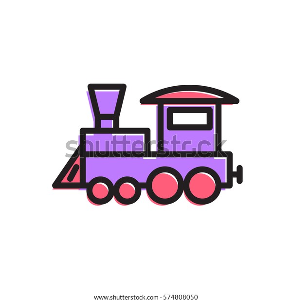 Toy Train Vector Icon Playground Sign Stock Vector (Royalty Free) 574808050