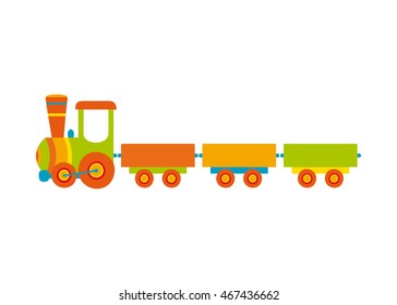 Toy train vector illustration.