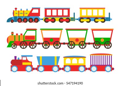 Toy train vector illustration.
