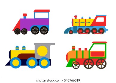 Toy train vector illustration.