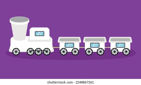 Toy train with wagons - illustration