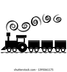 Toy trains vintage cute silhouette