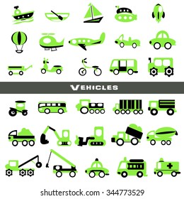 Toy transport set,Green color