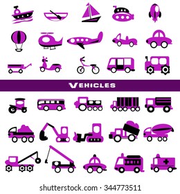 Toy transport set,purple color