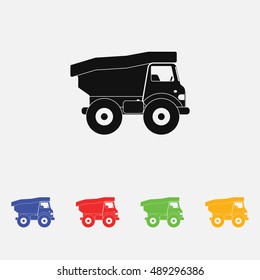 Toy truck in the flat style