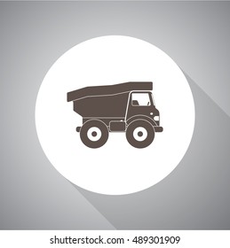 Toy truck in the flat style