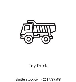 Toy Truck Icon In Vector. Logotype