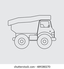 Toy truck. in the Line style