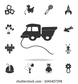 Toy Truck on a string Icon. Detailed set of baby toys icons. Premium quality graphic design. One of the collection icons for websites, web design, mobile app on white background