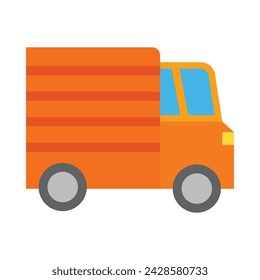 Icono plano del vector del camión de juguete