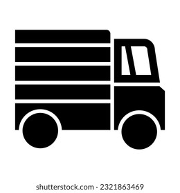 Toy Truck Vector Glyph Icon For Personal And Commercial Use.
