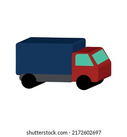 Toy Truck White Background. 3D Illustration