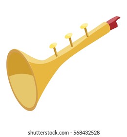 Toy trumpet icon. Cartoon illustration of toy trumpet vector icon for web