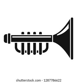 Toy trumpet icon. Simple illustration of toy trumpet vector icon for web design isolated on white background