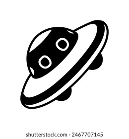 Toy UFO Isolated Icon, Vector Illustration
