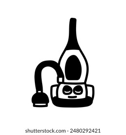 Toy Vacuum Cleaner Glyph Icon, Vector illustration