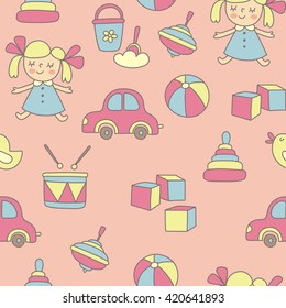 Toy vector print for kids