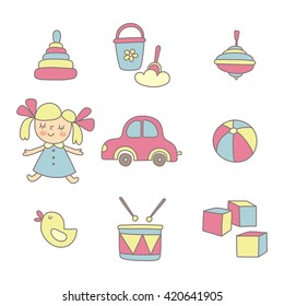 Toy vector print for kids