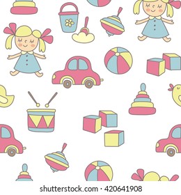 Toy vector print for kids
