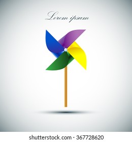 Toy Wind Mill Icon.