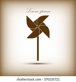 Toy Wind Mill Icon.