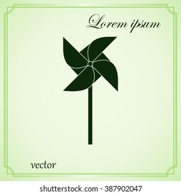 Toy Wind Mill Icon.