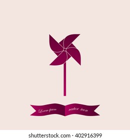 Toy Wind Mill Icon.