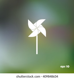 Toy Wind Mill Icon.