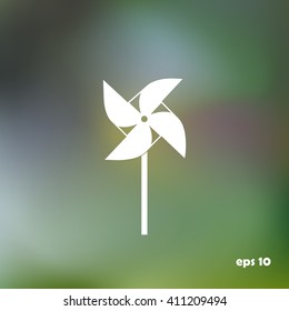 Toy Wind Mill Icon.