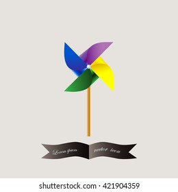 Toy Wind Mill Icon.