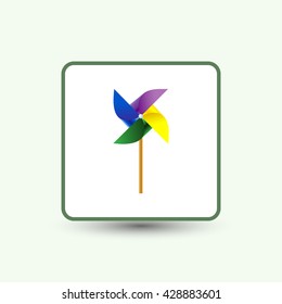 Toy Wind Mill Icon.