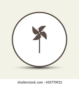 Toy Wind Mill Icon.