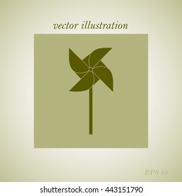 Toy Wind Mill Icon.