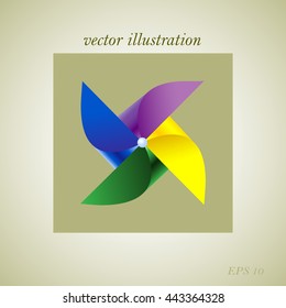 Toy Wind Mill Icon.