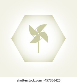Toy Wind Mill Icon.