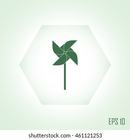 Toy Wind Mill Icon.